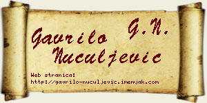 Gavrilo Nuculjević vizit kartica